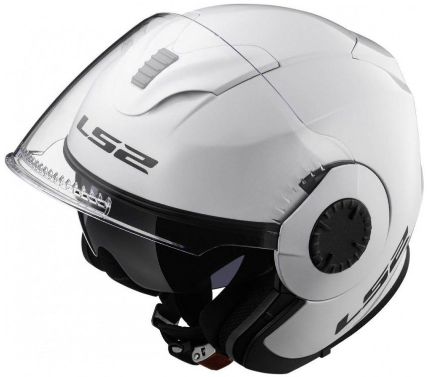 Мотошлем LS2 OF570 Verso Single Mono Gloss White