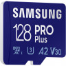 Карта пам'яті Samsung 128GB microSDXC Class 10 UHS-I U3 V30 A2 PRO Plus + SD Adapter (MB-MD128KA/RU)