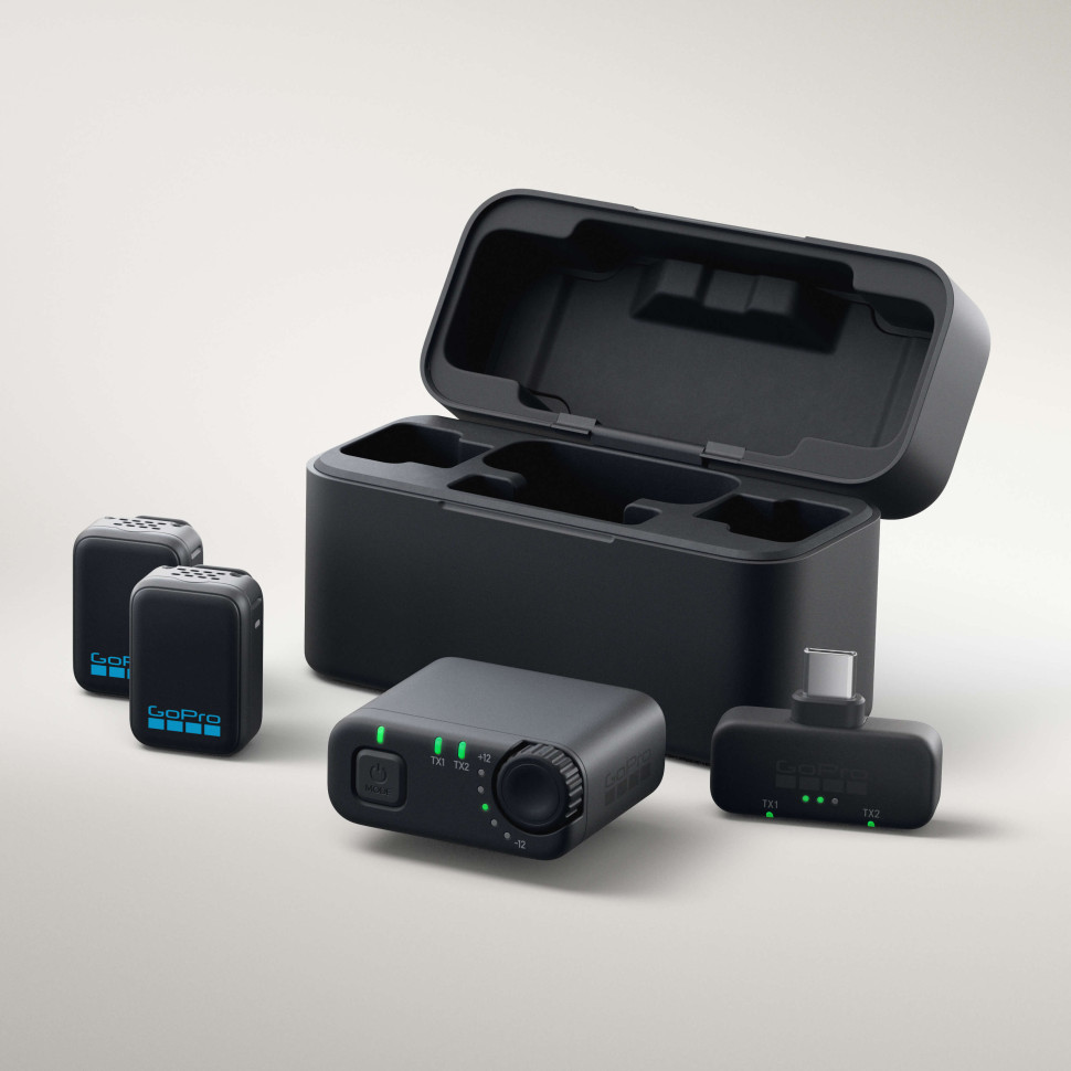 Радіосистема GoPro Wireless Mic, два мікрофони, зарядний чохол (AWMIC-010-EU)