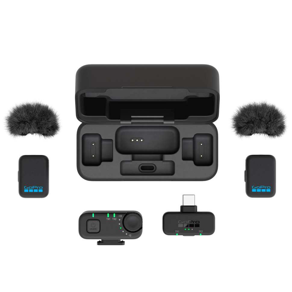 Радіосистема GoPro Wireless Mic, два мікрофони, зарядний чохол (AWMIC-010-EU)
