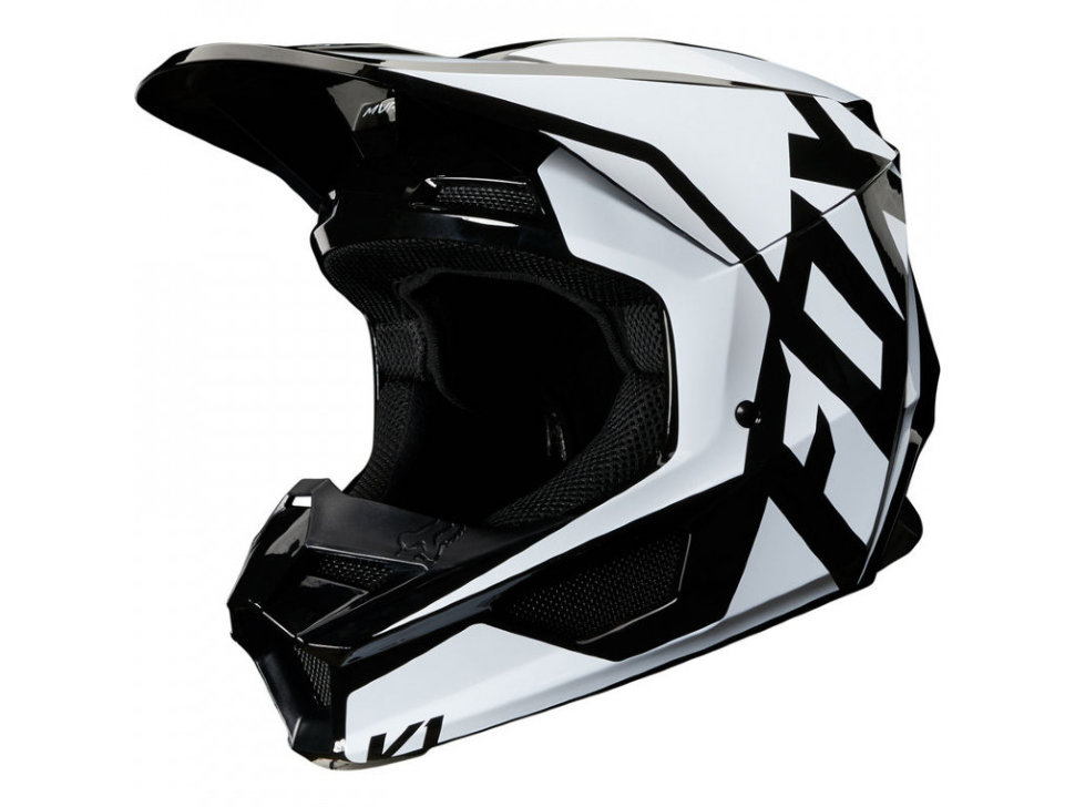 Мотошлем дитячий FOX YTH V1 Prix Helmet Black