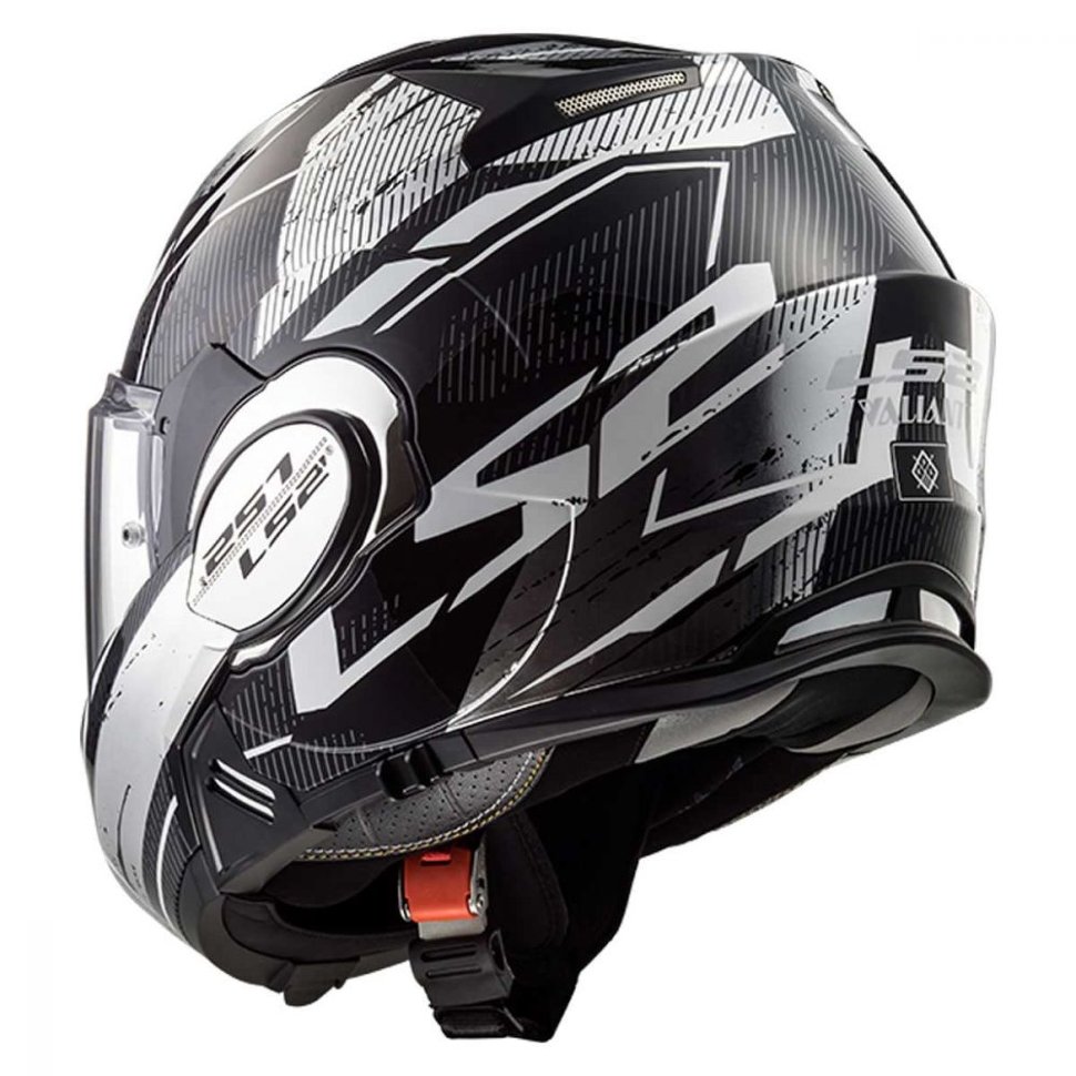 Мотошлем LS2 FF399 Valiant Roboto Black/White/Chrome