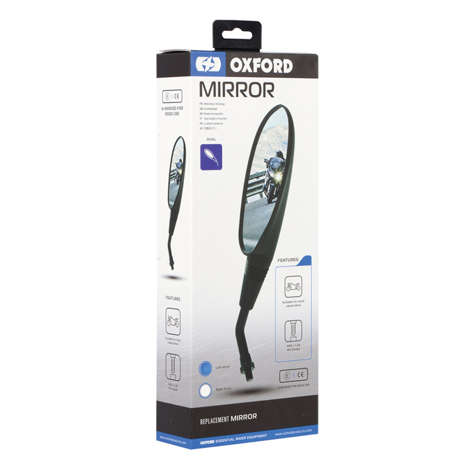 Сменное мотозеркало Oxford Mirror Oval Left (OX572)