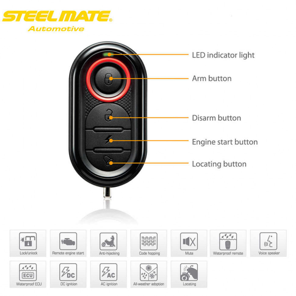 Мотосигнализация Steelmate 986E (00-00240485)
