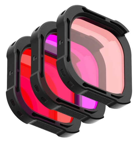 Набор из 3 подводных фильтров PolarPro для корпуса Protective Housing GoPro Hero 11, Hero 10, Hero 9 APPRO-006 (H9-1016)