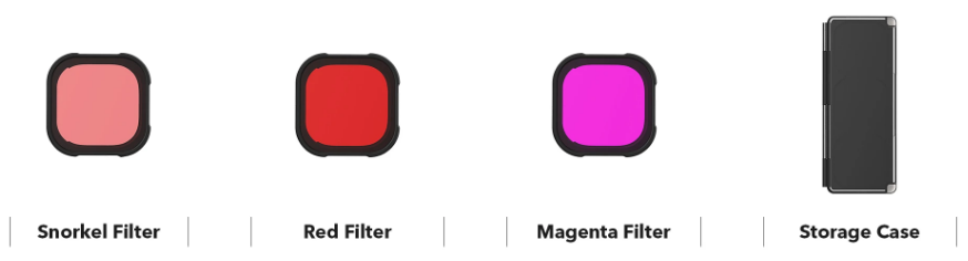 Набор из 3 подводных фильтров PolarPro для корпуса Protective Housing GoPro Hero 11, Hero 10, Hero 9 APPRO-006 (H9-1016)