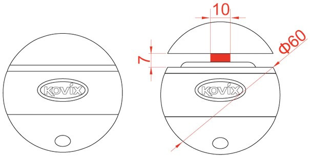 Мотозамок с сигнализацией Kovix KGL60 R Red (KGL60 R)