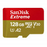 Карта памяти SanDisk 128GB Extreme microSDXC UHS-I + SD адаптер (SDSQXA1-128G-GN6AA)