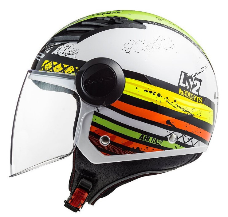 Мотошлем LS2 OF562 Airflow Ronnie Gloss White/Green