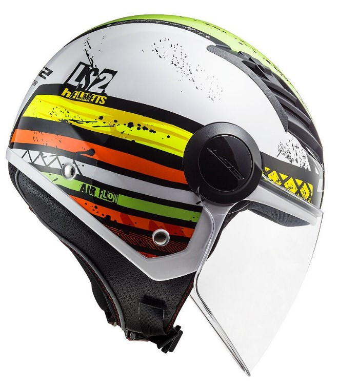 Мотошлем LS2 OF562 Airflow Ronnie Gloss White/Green