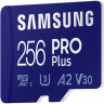 Карта пам'яті Samsung 256GB microSDXC Class 10 UHS-I U3 V30 A2 PRO Plus + SD Adapter (MB-MD256KA/RU)