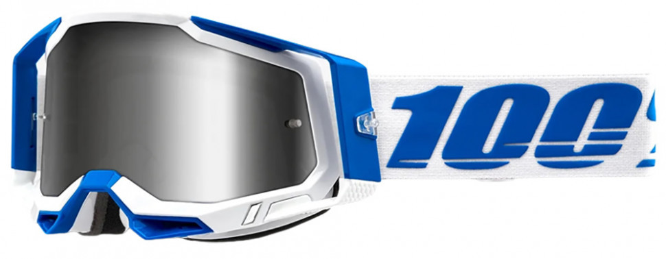 Мото очки 100% Racecraft 2 Goggle Isola Mirror Lens Flash Silver (50121-261-01)