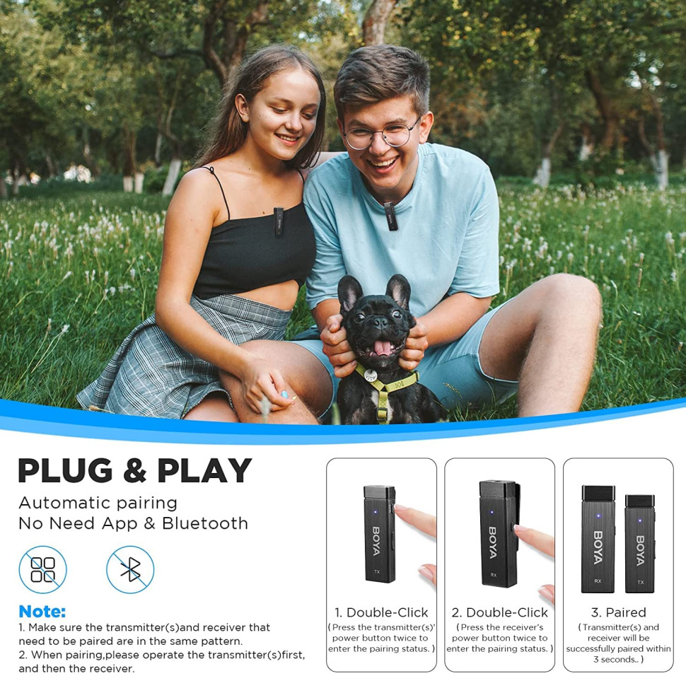 Беспроводная радиосистема Boya BY-W4 (4-канальная)