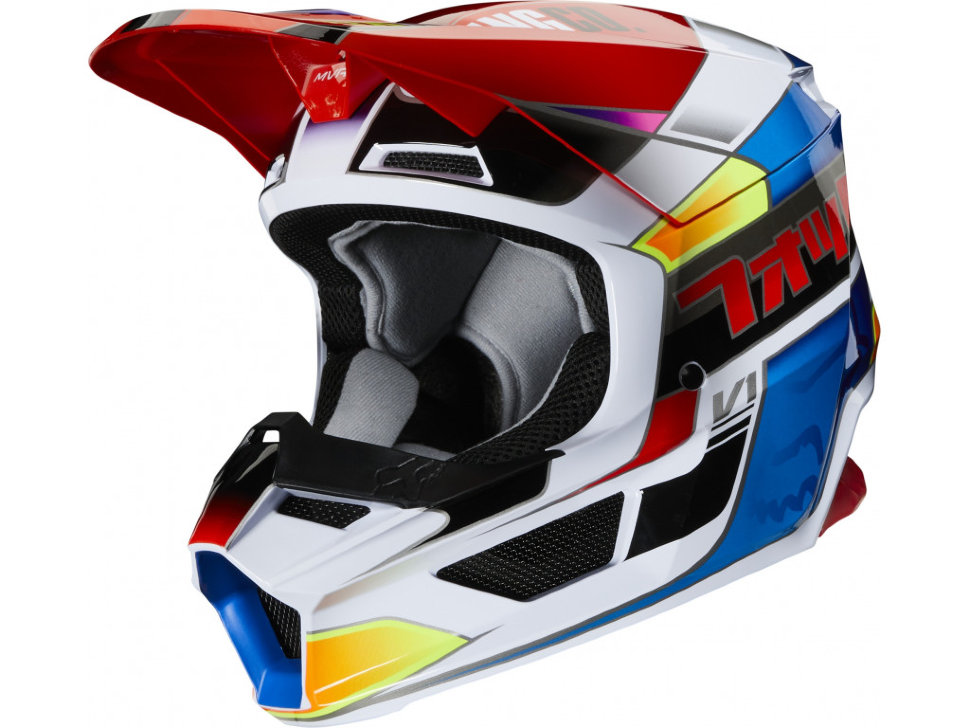 Мотошлем детский FOX YTH V1 Yorr Blue/Red