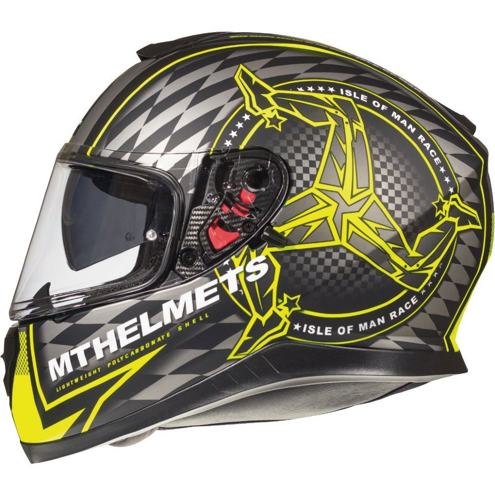 Мотошлем MT Helmets Thunder 3 SV Isle Of Man Matt Black/Fluor Yellow