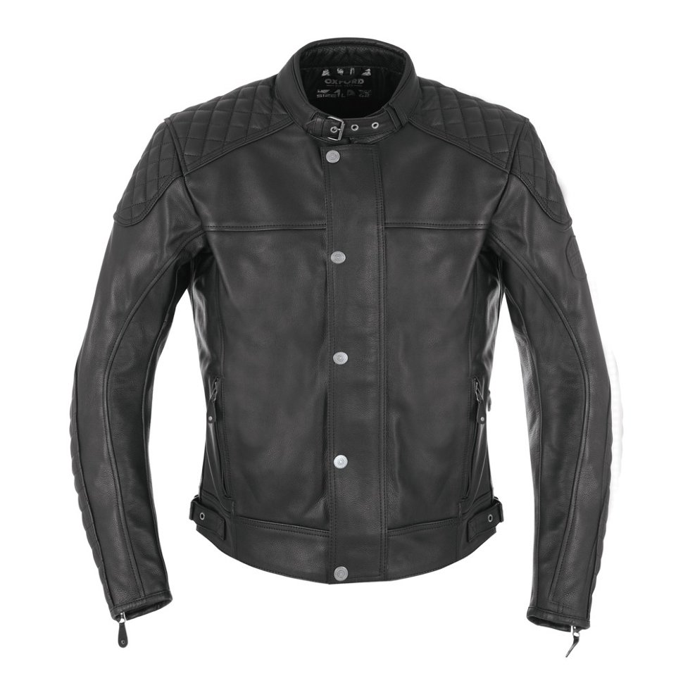 Мотокуртка мужская Oxford Hampton MS Leather Jacket Black