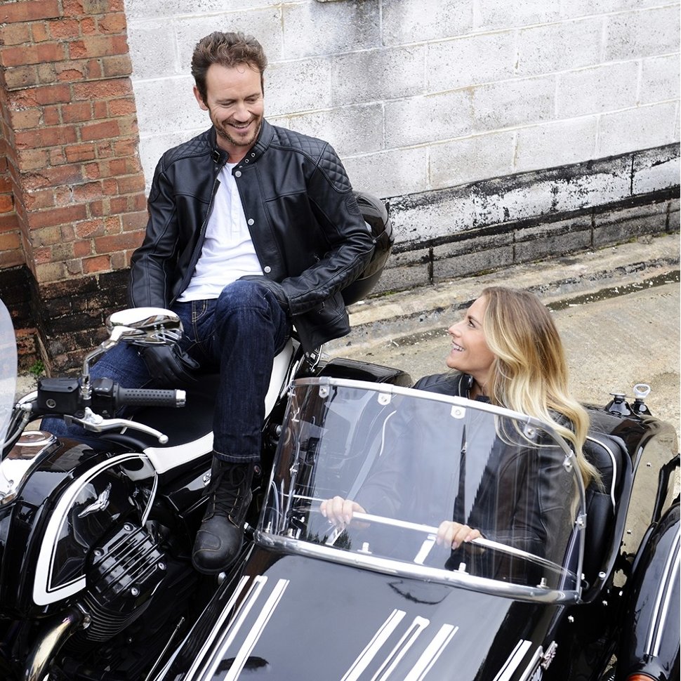 Мотокуртка мужская Oxford Hampton MS Leather Jacket Black