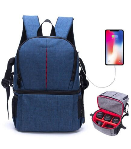 Рюкзак для фотоаппарата AccPro DAC-1721E Blue/Red (57066)