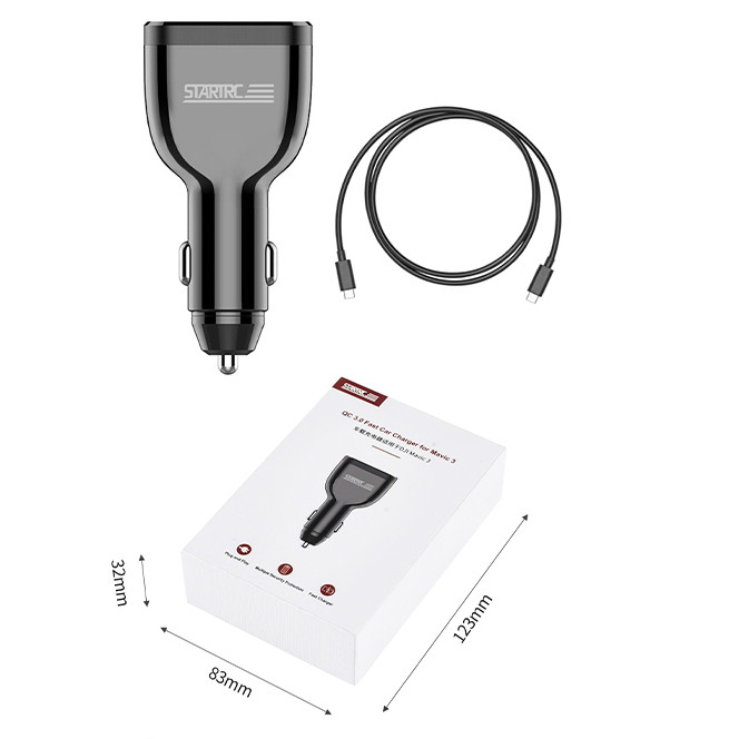 Автомобильная зарядка StartRC для DJI Mavic 3 / Cine (1110414)