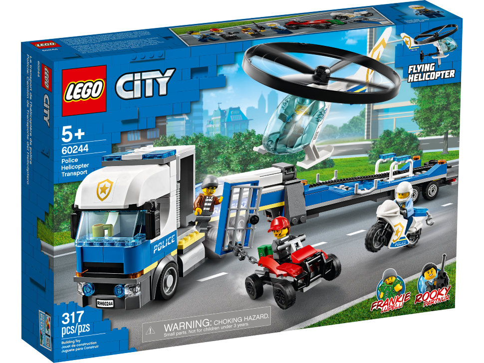 Конструктор Lego City: полицейский вертолётный транспорт (60244)
