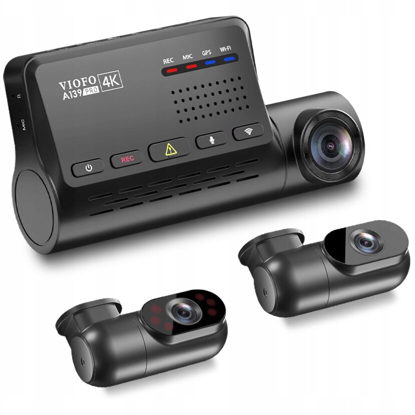 Видеорегистратор VIOFO A139 PRO 3CH с 4К, GPS и тремя камерами