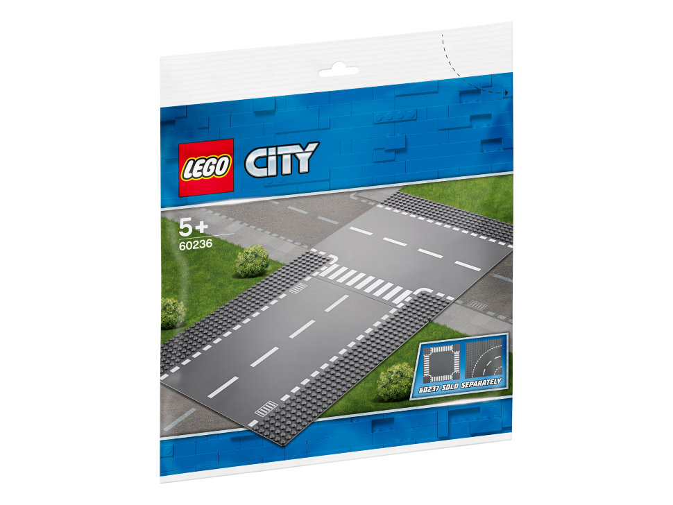 Конструктор Lego City: прямой и Т-образный перекрёсток (60236)