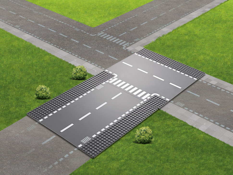 Конструктор Lego City: прямой и Т-образный перекрёсток (60236)