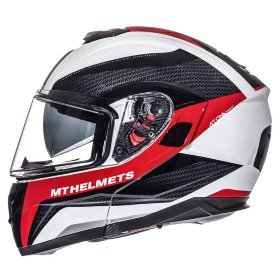 Мотошлем MT Helmets Atom SV Tarmac White Pearl /Black /Red Shine