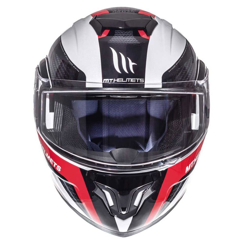 Мотошлем MT Helmets Atom SV Tarmac White Pearl /Black /Red Shine