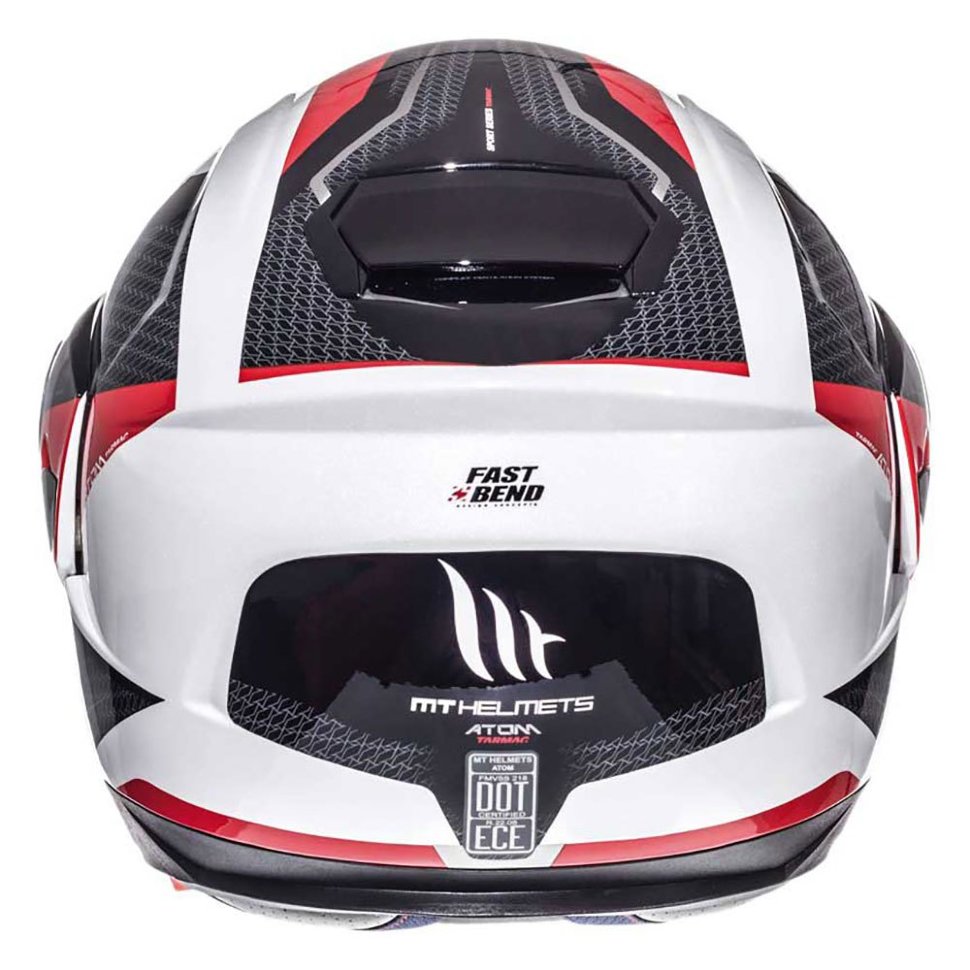 Мотошлем MT Helmets Atom SV Tarmac White Pearl /Black /Red Shine