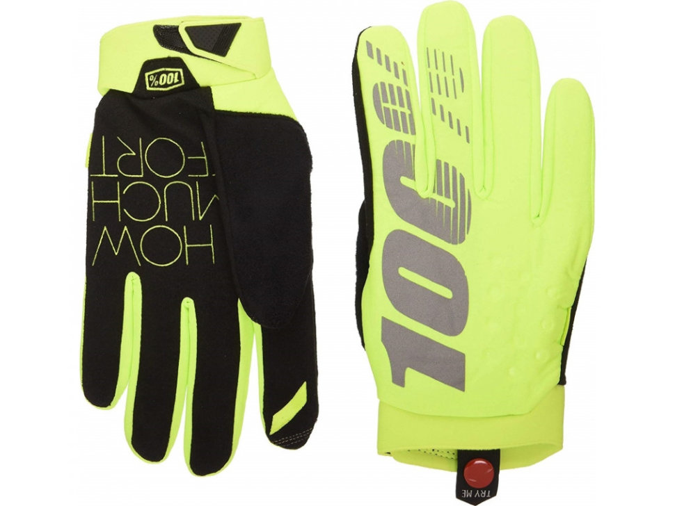 Мотоперчатки Ride 100% Brisker Cold Weather Fluo Yellow