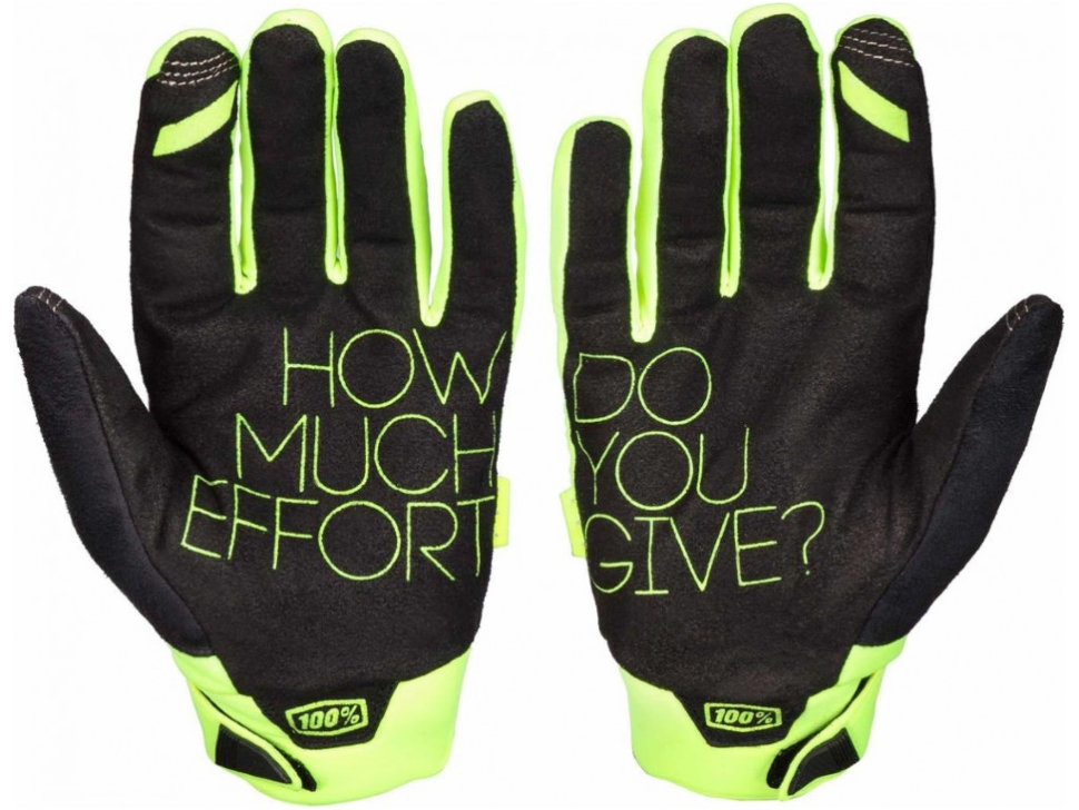 Мотоперчатки Ride 100% Brisker Cold Weather Fluo Yellow