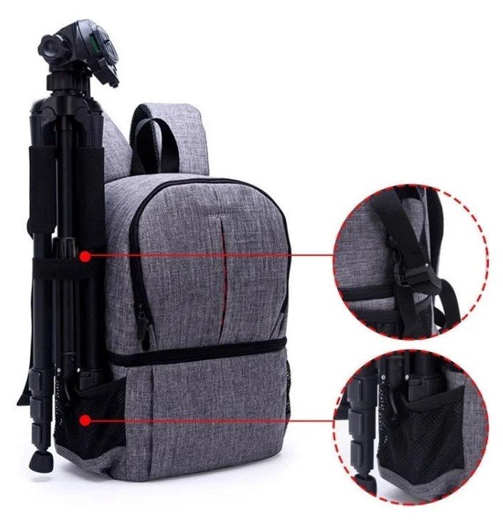 Рюкзак для фотоаппарата AccPro DAC-1721G Black/Red (57759)