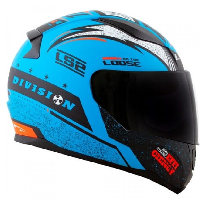 Мотошлем LS2 FF353 Rapid Thunder Matt Blue/Black/Orange