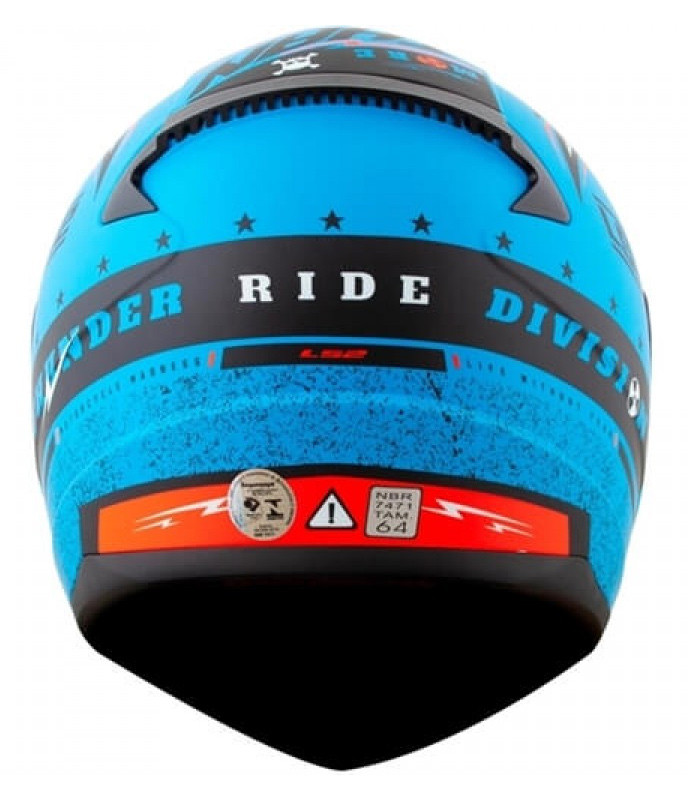 Мотошлем LS2 FF353 Rapid Thunder Matt Blue/Black/Orange