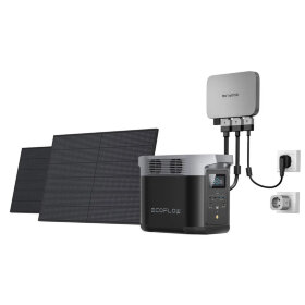 Комплект EcoFlow PowerStream – микроинвертор 600W + Delta Max 2000 + солнечные панели 2х400 Вт