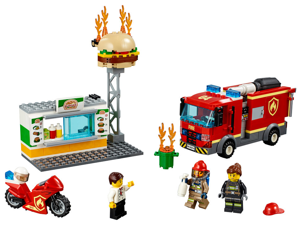 Конструктор Lego City: Пожар в бургер-кафе (60214)