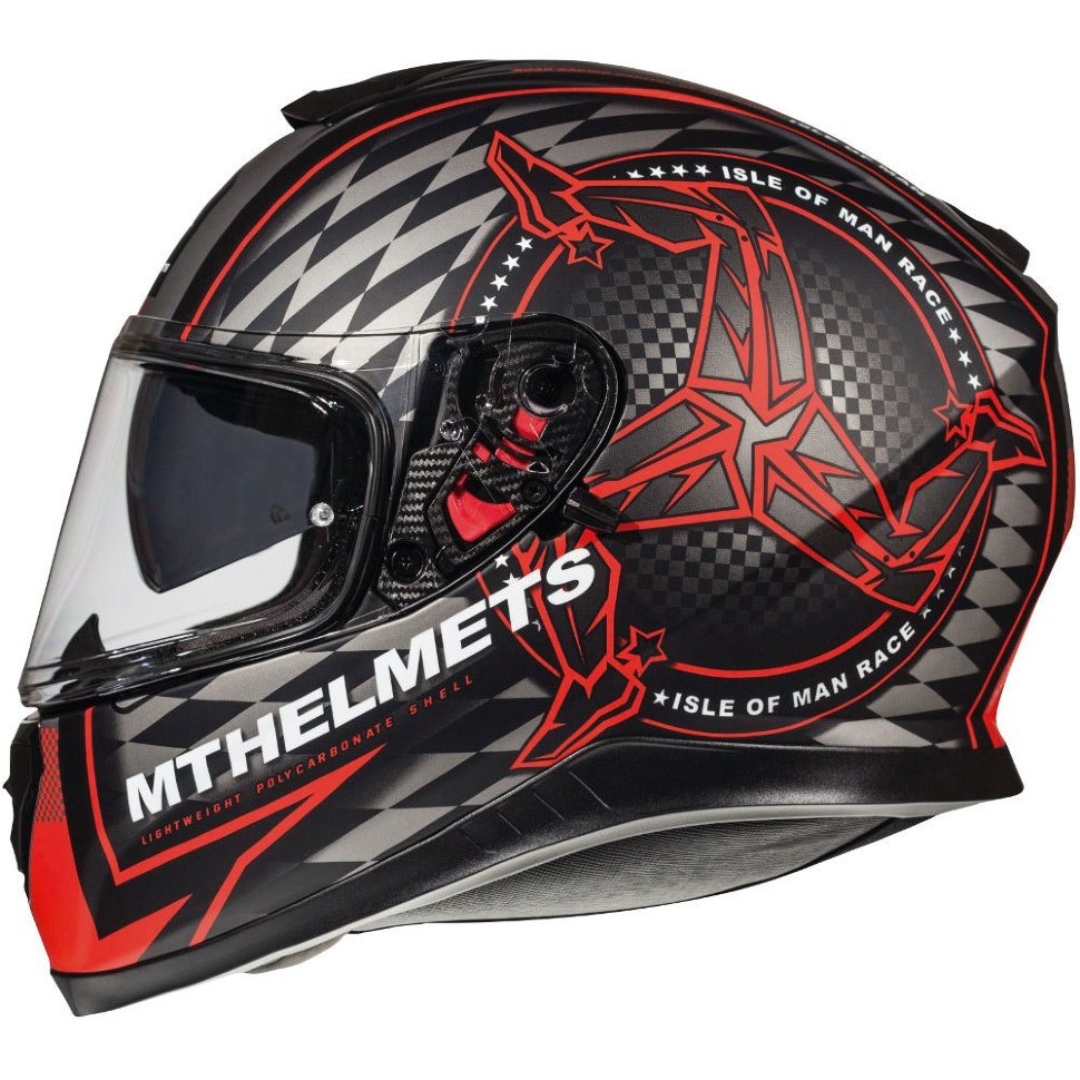 Мотошлем MT Helmets Thunder 3 SV Isle Of Man Matt Red/Black