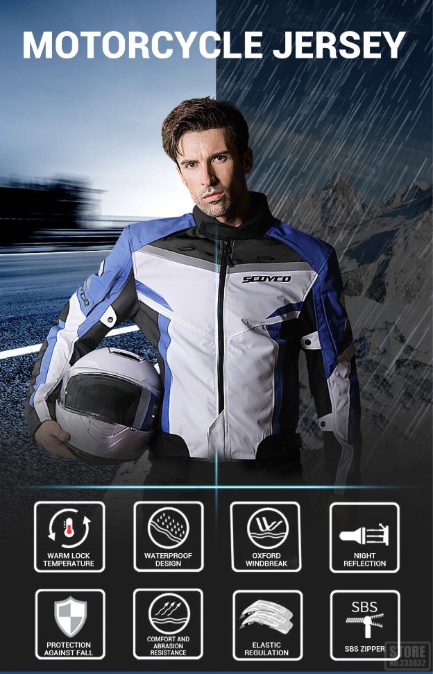 Мотокуртка Scoyco JK92 White