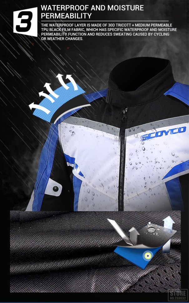 Мотокуртка Scoyco JK92 White