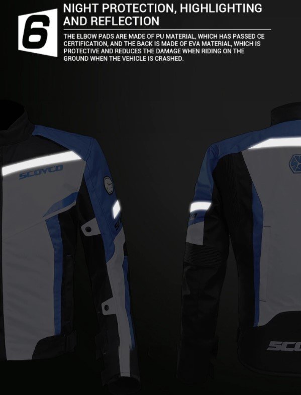 Мотокуртка Scoyco JK92 White