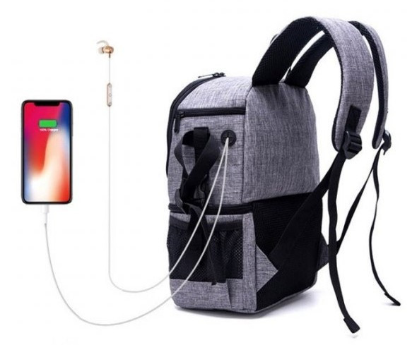 Рюкзак для фотоаппарата AccPro DAC-1721R Grey/Red (32732)