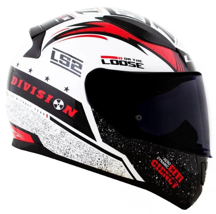 Мотошлем LS2 FF353 Rapid Thunder Gloss White/Black/Red