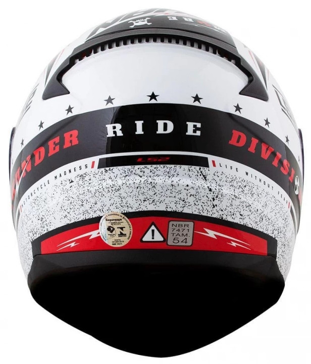 Мотошлем LS2 FF353 Rapid Thunder Gloss White/Black/Red