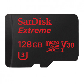 SanDisk microSDXC 128GB Extreme UHS-I Class 10 + SD-adapter (SDSQXVF-128G-GN6MA) 