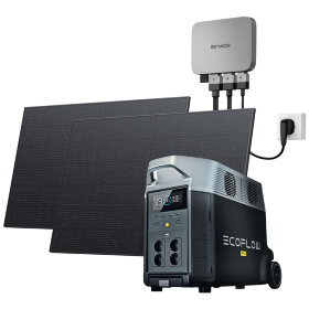 Комплект EcoFlow PowerStream – микроинвертор 800W + Delta Pro + солнечные панели 2х400 Вт