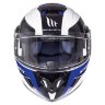 Мотошлем MT Helmets Atom SV Tarmac White Pearl/Black/Blue Brightness