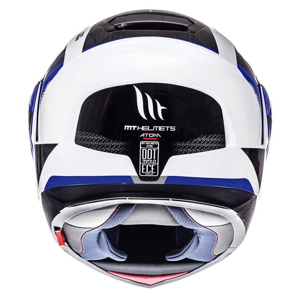 Мотошлем MT Helmets Atom SV Tarmac White Pearl /Black /Blue Brightness