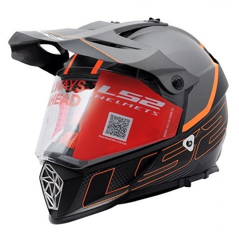 Мотошлем LS2 MX436 Pioneer Element Titanic/Black/Orange