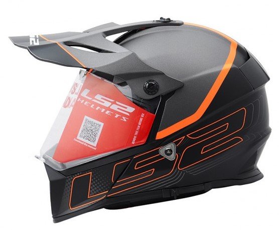 Мотошлем LS2 MX436 Pioneer Element Titanic/Black/Orange